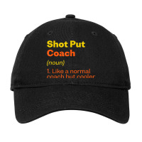 Shot Put Coach Definition Funny Track And Field Humor Adjustable Cap | Artistshot