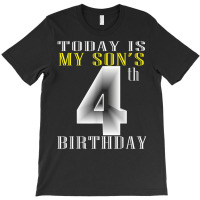 Today Is My Son's 4th Birthday Party 4 Years Old Party Gift T-shirt | Artistshot