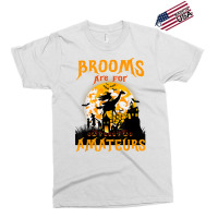 Funny Brooms Are For Amateurs Witch Riding Giraffe Halloween T Shirt Exclusive T-shirt | Artistshot