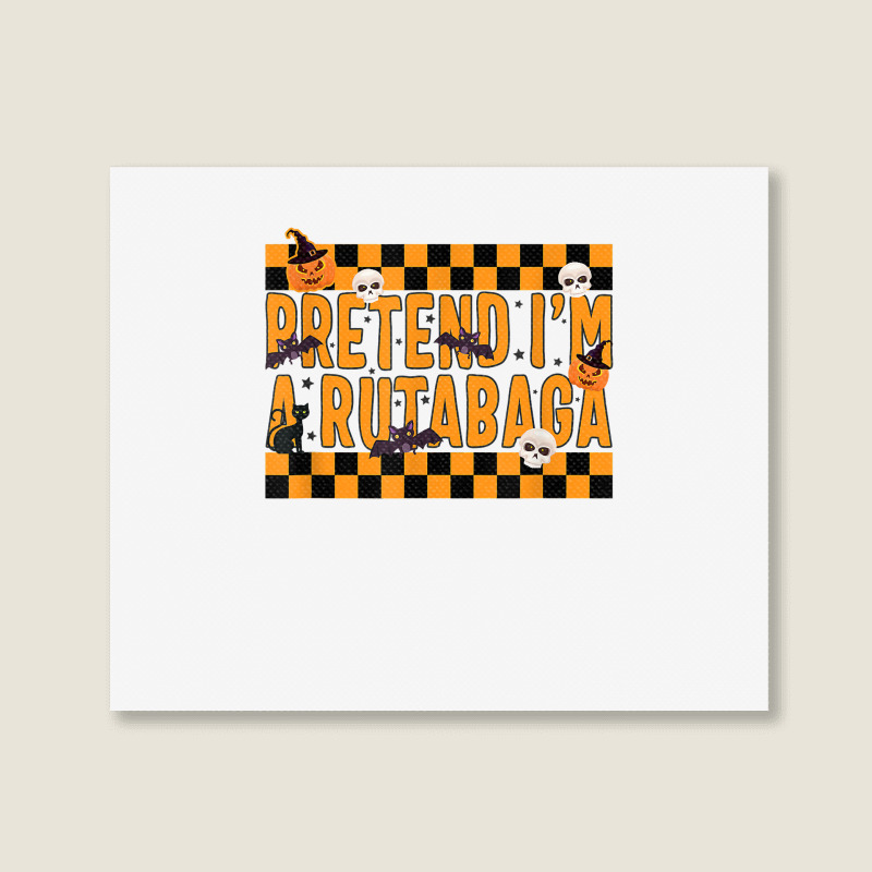 Pretend I'm A Rutabaga Costume Funny Lazy Halloween Party Sp T Shirt Landscape Canvas Print | Artistshot