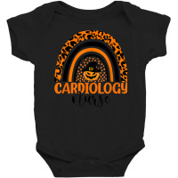 Cardiology Nurse Leopard Rainbow Halloween Pumpkin Nursing Baby Bodysuit | Artistshot