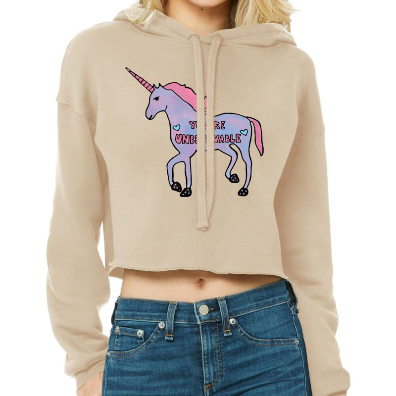 Unicorn deals crop hoodie