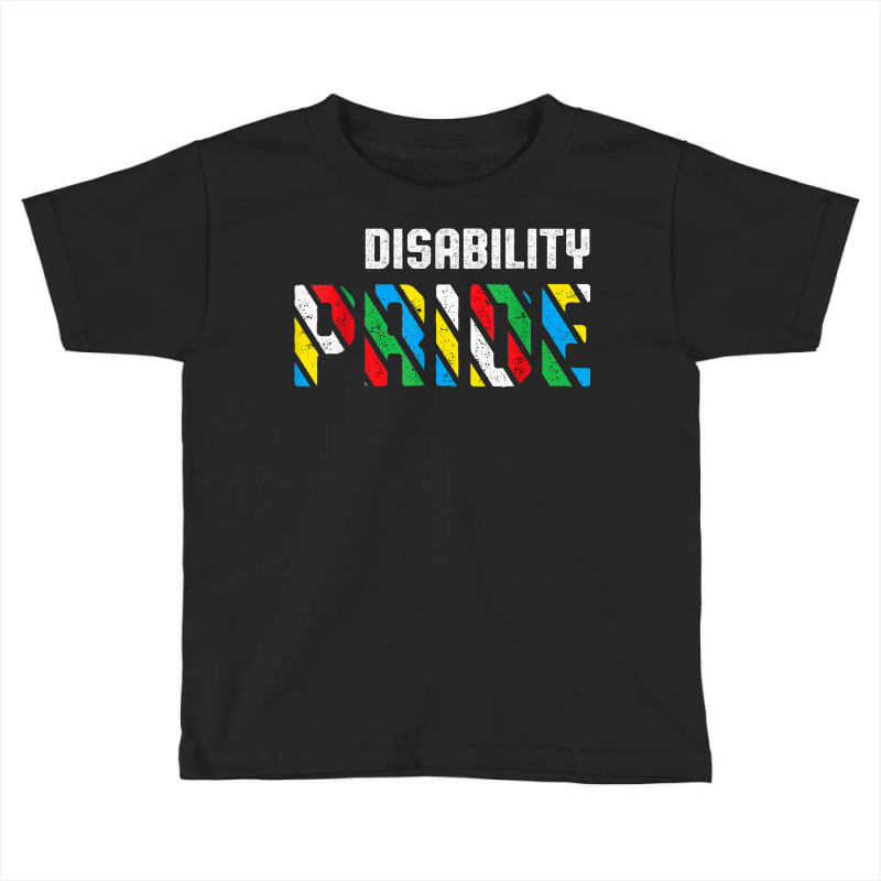 Disability Pride Flag July Supporter Disabled Pride Retro Toddler T-shirt by Trend | Artistshot