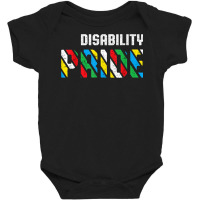 Disability Pride Flag July Supporter Disabled Pride Retro Baby Bodysuit | Artistshot