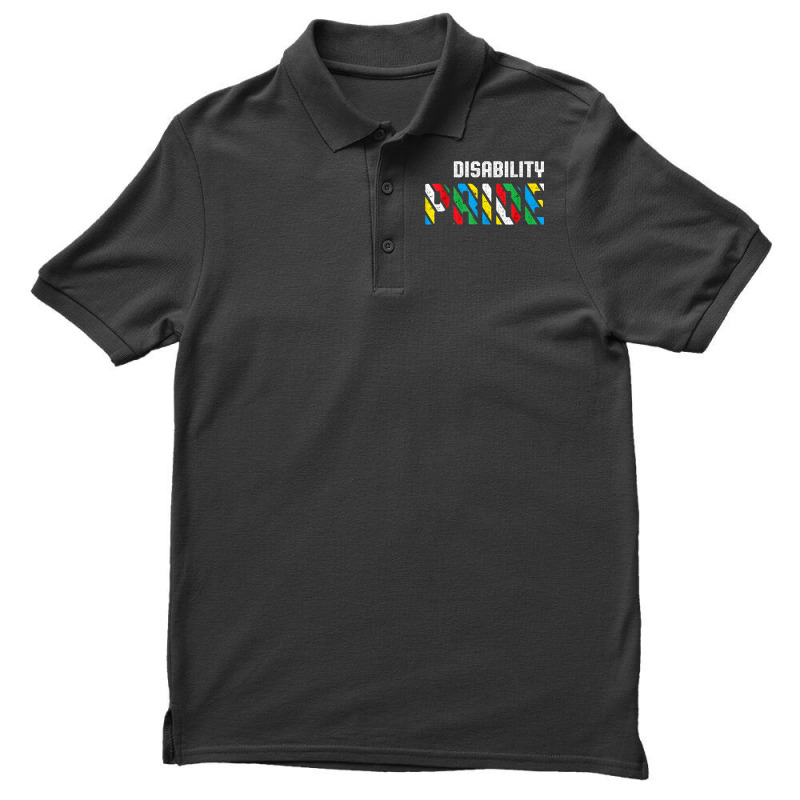 Disability Pride Flag July Supporter Disabled Pride Retro Men's Polo Shirt by Trend | Artistshot