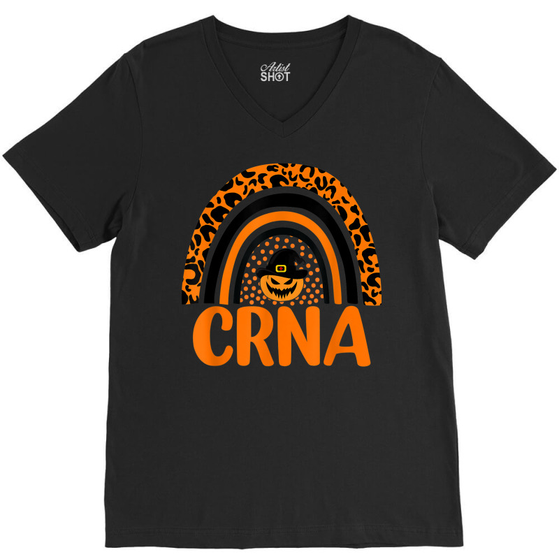 Crna Certified Registered Nurse Anesthetist Halloween V-neck Tee | Artistshot