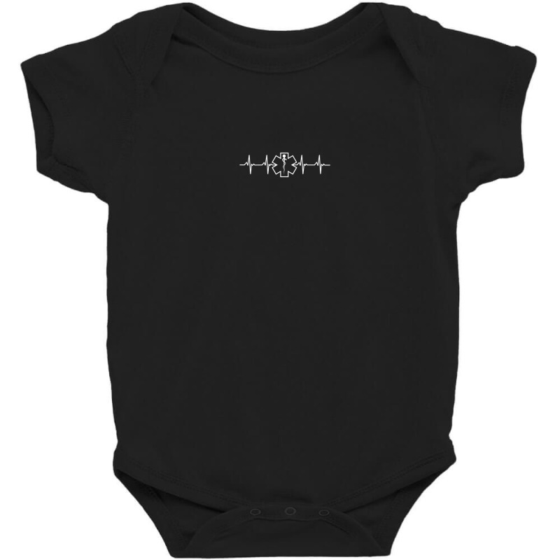 Emt Heartbeat Emergency Medical Technician Ems Paramedic Baby Bodysuit | Artistshot