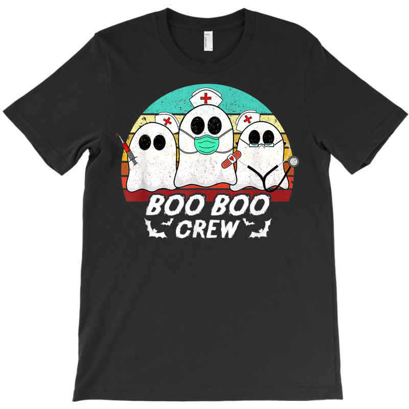 Boo Boo Crew Funny Nurse Halloween Ghost Costume Rn Vintage T-Shirt by Sapphire | Artistshot