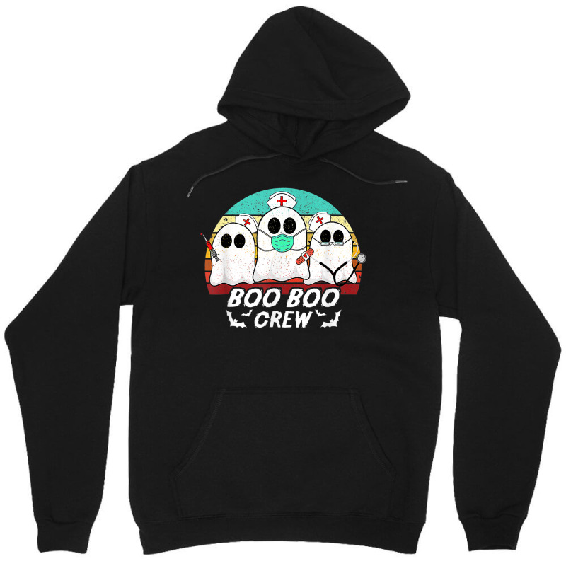 Boo Boo Crew Funny Nurse Halloween Ghost Costume Rn Vintage Unisex Hoodie by Sapphire | Artistshot