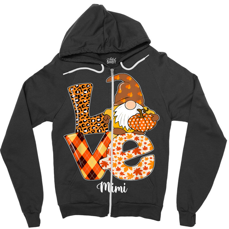 Love Gnome Pumpkin Mimi Thanksgiving Group Matching Zipper Hoodie by Sapphire | Artistshot