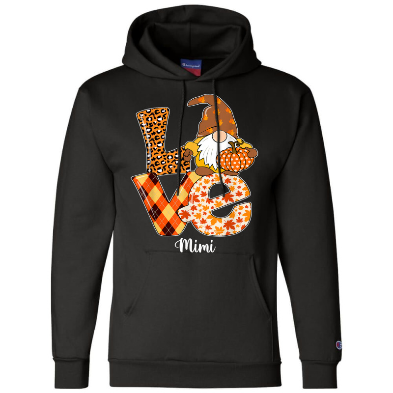 Love Gnome Pumpkin Mimi Thanksgiving Group Matching Champion Hoodie by Sapphire | Artistshot