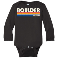 Vintage 70s 80s Style Boulder Co Sweatshirt Long Sleeve Baby Bodysuit | Artistshot