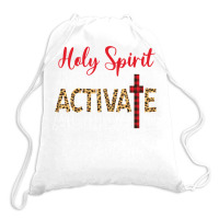 Jesus Christians Holy Spirit Activate Religious Women Long Sleeve T Sh Drawstring Bags | Artistshot