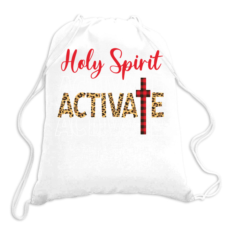 Jesus Christians Holy Spirit Activate Religious Women Long Sleeve T Sh Drawstring Bags | Artistshot