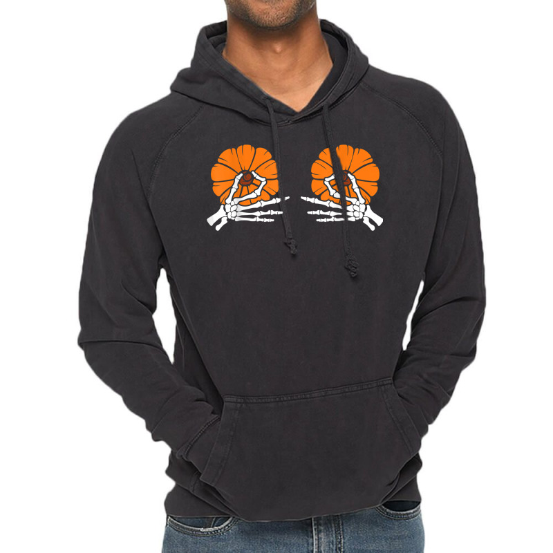 Tweaking Nipples Pumpkin Skeleton Hands Halloween Costume T Shirt Vintage Hoodie by cm-arts | Artistshot