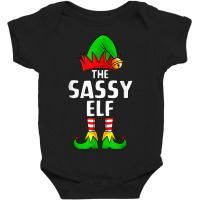 Sassy Elf Matching Family Group Christmas Party Pajama Baby Bodysuit | Artistshot