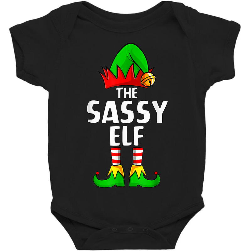 Sassy Elf Matching Family Group Christmas Party Pajama Baby Bodysuit | Artistshot