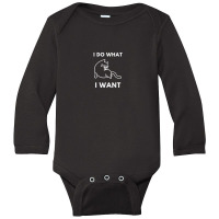 Cat Licking I Do What I Want Funny Humor For Cat Lovers Long Sleeve Baby Bodysuit | Artistshot