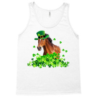 Horse Shamrock Horseback Riding Funny St Patrick S Day Gift Tank Top | Artistshot