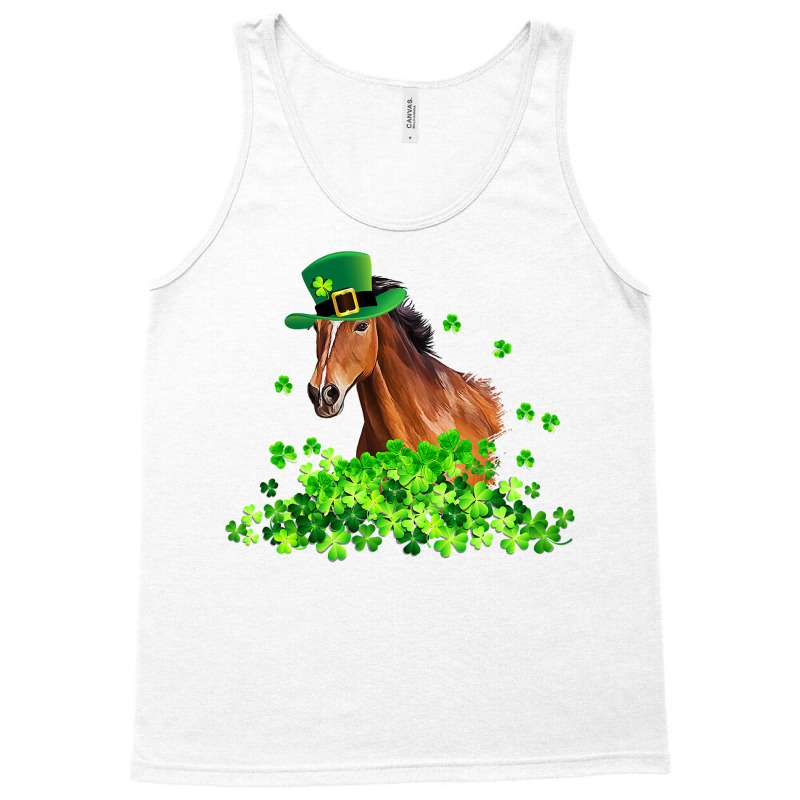 Horse Shamrock Horseback Riding Funny St Patrick S Day Gift Tank Top by AuturoMedero | Artistshot