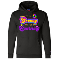 It's Beautiful Day For Learning Retro Teacher Students Women Champion Hoodie | Artistshot