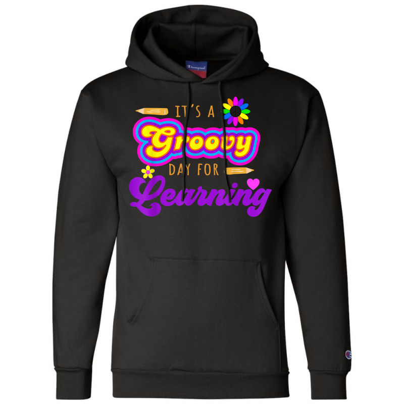 It's Beautiful Day For Learning Retro Teacher Students Women Champion Hoodie by Sapphire | Artistshot