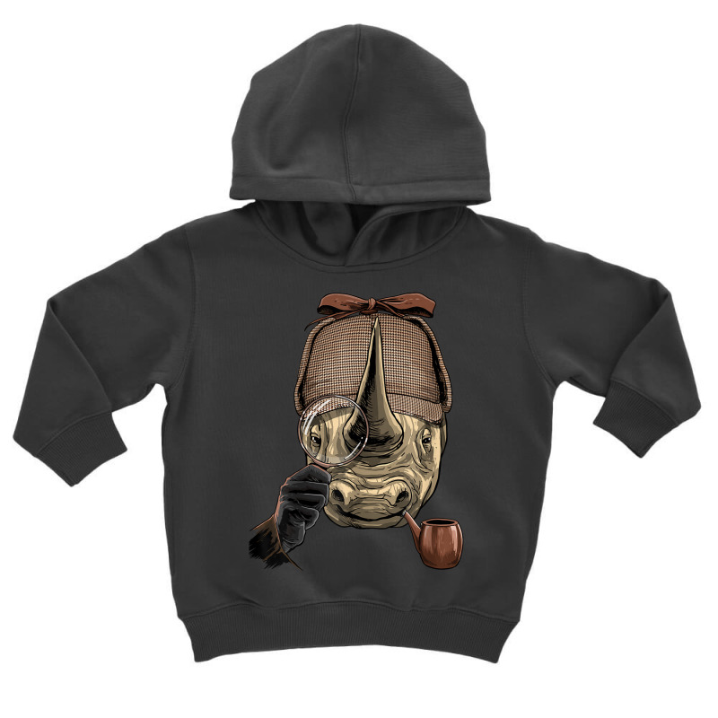 Detective Rhinoceros Spy Investigator Wildlife Rhino Lover Toddler Hoodie by Trend | Artistshot