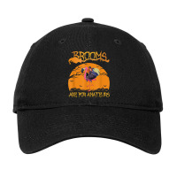 Brooms Are For Amateurs Halloween Witch Riding Flamingo Adjustable Cap | Artistshot