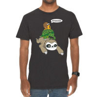 Sloth Turtle Snail Piggyback T Animal Running Wild Vintage T-shirt | Artistshot