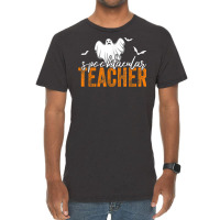 Spooktacular Teacher Spooky Ghost Teacher Halloween Women Vintage T-shirt | Artistshot