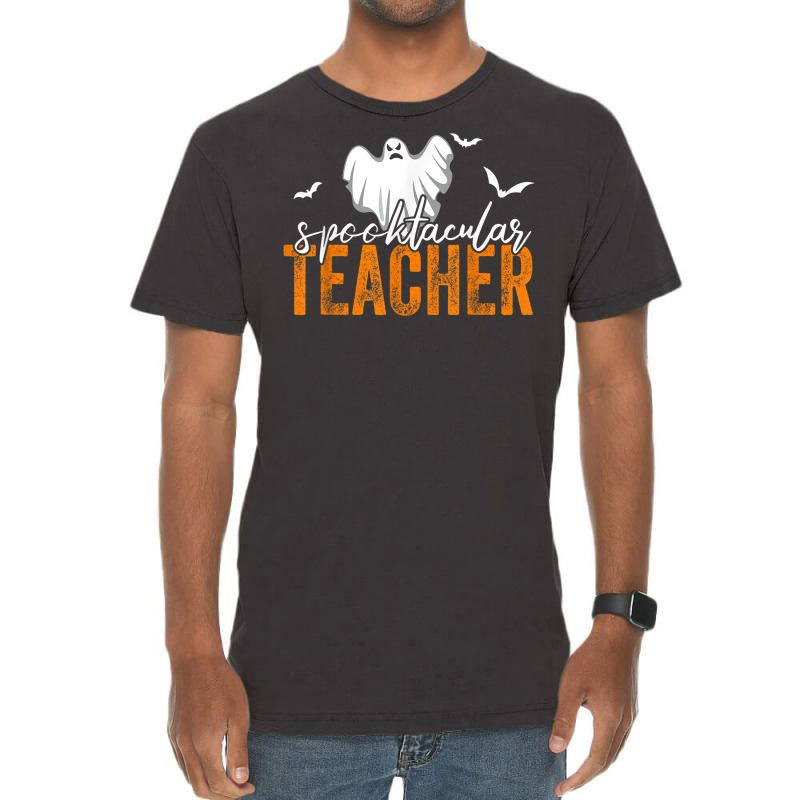 Spooktacular Teacher Spooky Ghost Teacher Halloween Women Vintage T-Shirt by Complete | Artistshot