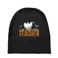 Spooktacular Teacher Spooky Ghost Teacher Halloween Women Baby Beanies | Artistshot