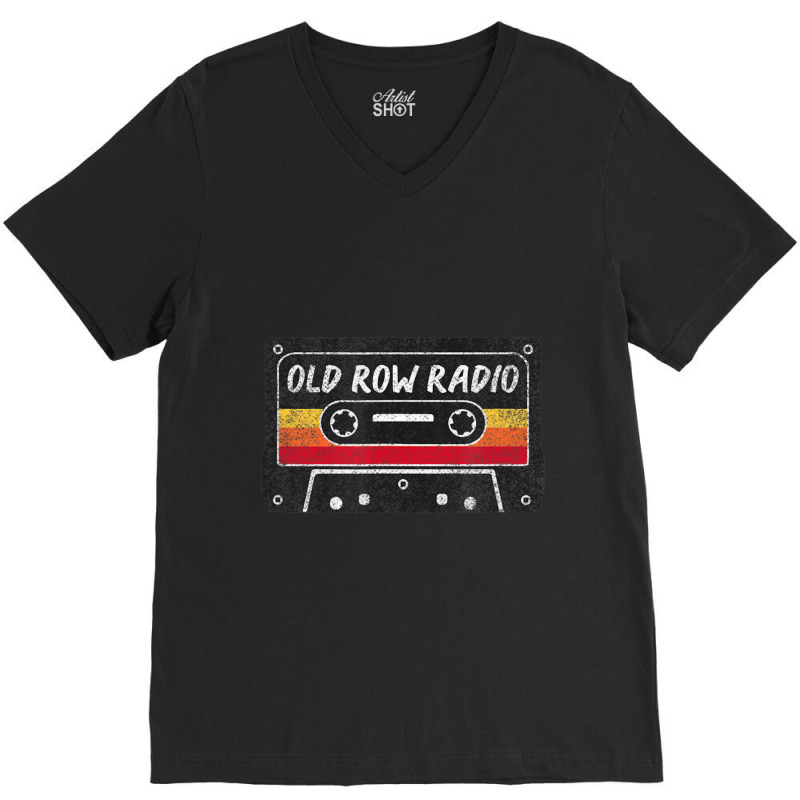 Old Row Radio Cassette V-Neck Tee by Gibbons Washburn | Artistshot