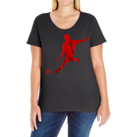 Morroco Moroccan Roots Moroccan Flag Moroccan Soccer Player Ladies Curvy T-shirt | Artistshot