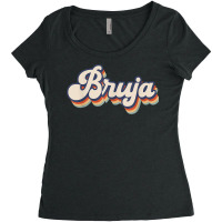 Bruja Latina Halloween Retro Style Women's Triblend Scoop T-shirt | Artistshot