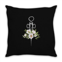 Phlebotomist Life Injection Phlebotomy Flowers Syringe Throw Pillow | Artistshot