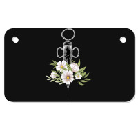 Phlebotomist Life Injection Phlebotomy Flowers Syringe Motorcycle License Plate | Artistshot