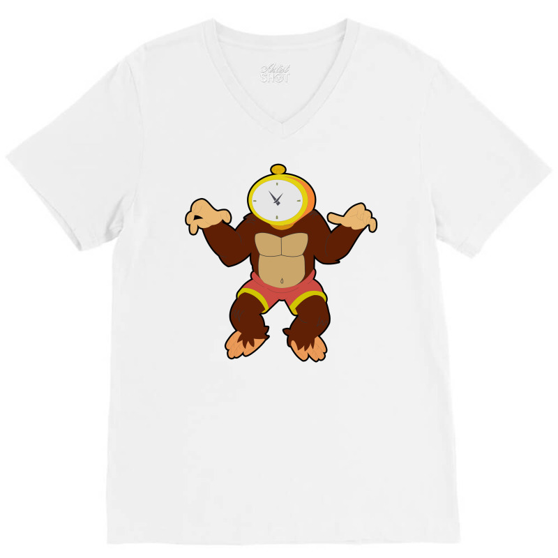 Doctor Zone And Time Ape V-neck Tee | Artistshot