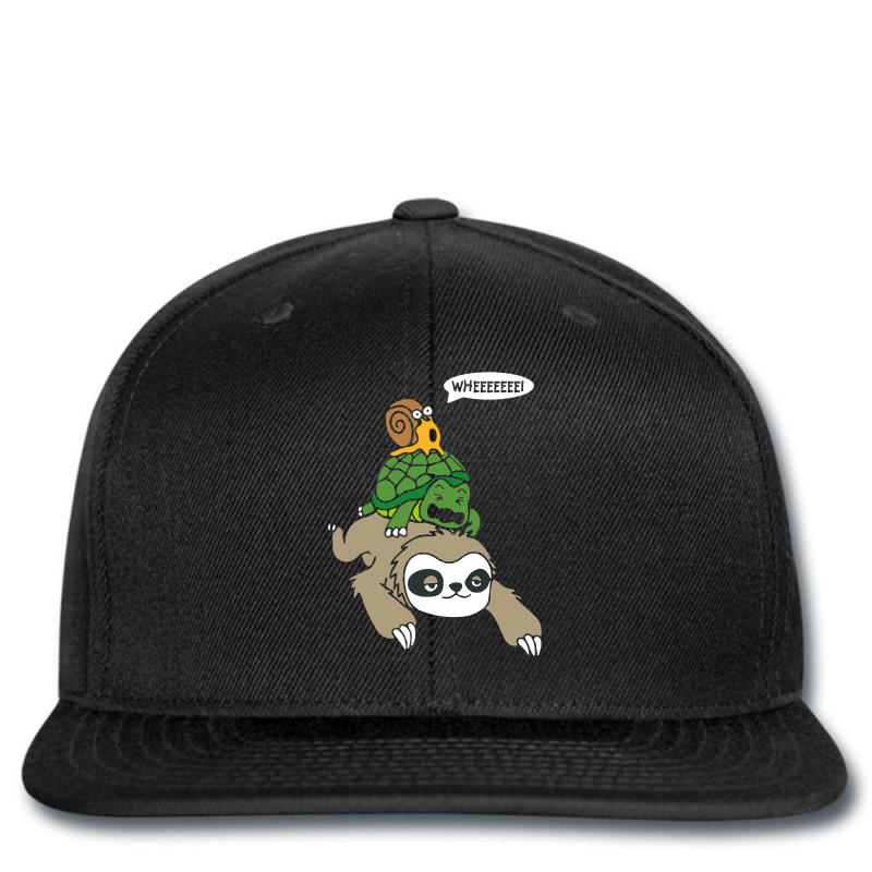 Sloth Turtle Snail Piggyback T Animal Running Wild Printed hat by trokeryth | Artistshot