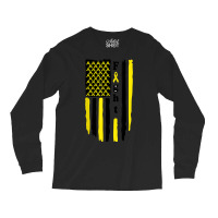 Fight Cancer Flag Childhood Awareness America Flag Long Sleeve Shirts | Artistshot