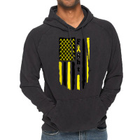 Fight Cancer Flag Childhood Awareness America Flag Vintage Hoodie | Artistshot