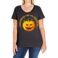 Smashing The Patriarchy Pumpkin Halloween With Feminism Ladies Curvy T-shirt | Artistshot