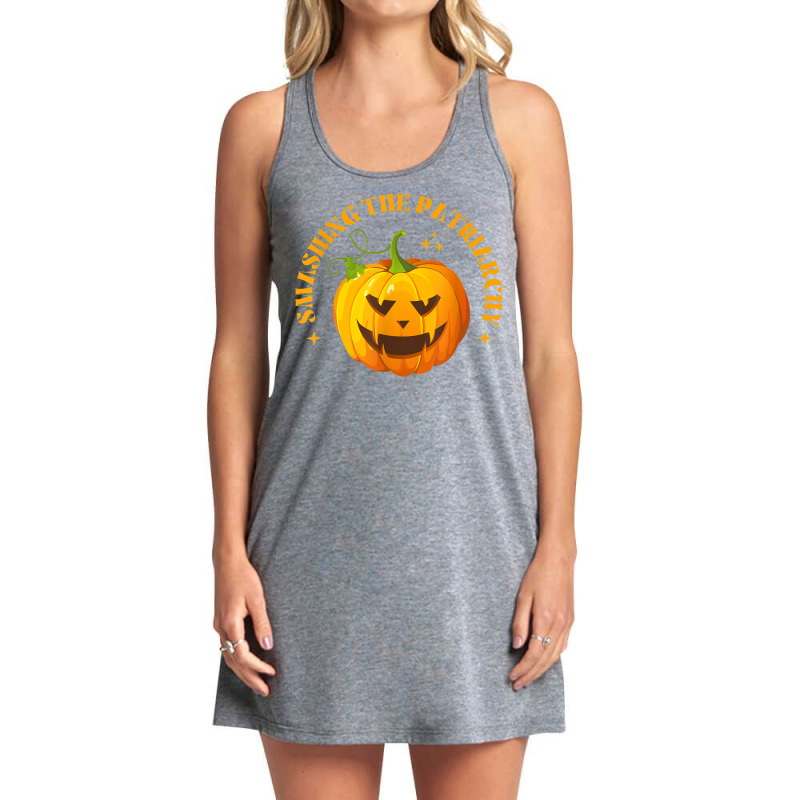 Smashing The Patriarchy Pumpkin Halloween With Feminism Tank Dress by Fashonus | Artistshot