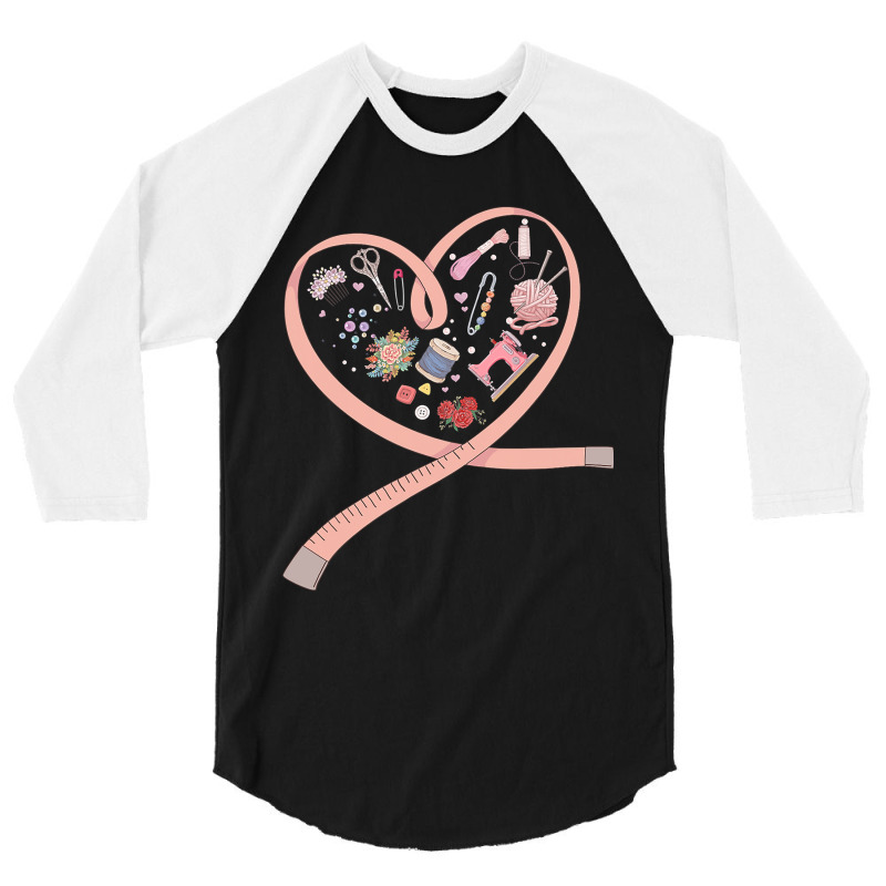 Womens Sewing Is My Heart  Quilting Loves Sewing Machines 3/4 Sleeve Shirt | Artistshot