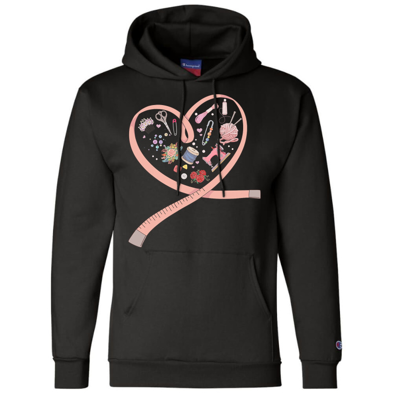 Womens Sewing Is My Heart  Quilting Loves Sewing Machines Champion Hoodie | Artistshot