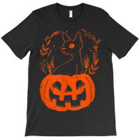 Halloween Pumpkin With Cat Halloween Party T-shirt | Artistshot