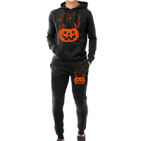 Halloween Pumpkin With Cat Halloween Party Hoodie & Jogger Set | Artistshot