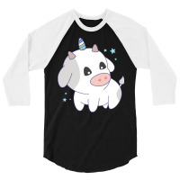 Unicorn T  Shirtcute Unicorn Cow T  Shirt 3/4 Sleeve Shirt | Artistshot