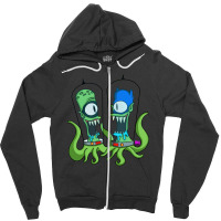 Kang Man And Kodos Sidekick Zipper Hoodie | Artistshot