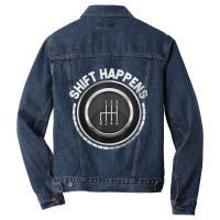 Manual Car Shift Happens Manual Gear Shift Men Denim Jacket | Artistshot